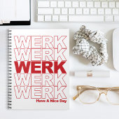 WERK Red Typografie Notitieboek