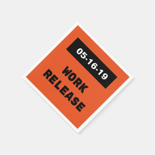 Werk Release Pensioen Gift Aangepaste Datum Servet (Hoek)