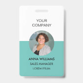 werk ronde Photo ID Badge (Voorzijde)