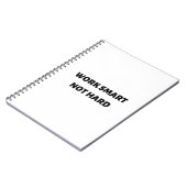 Werk slim en niet hard notitieboek (Linkerzijde)