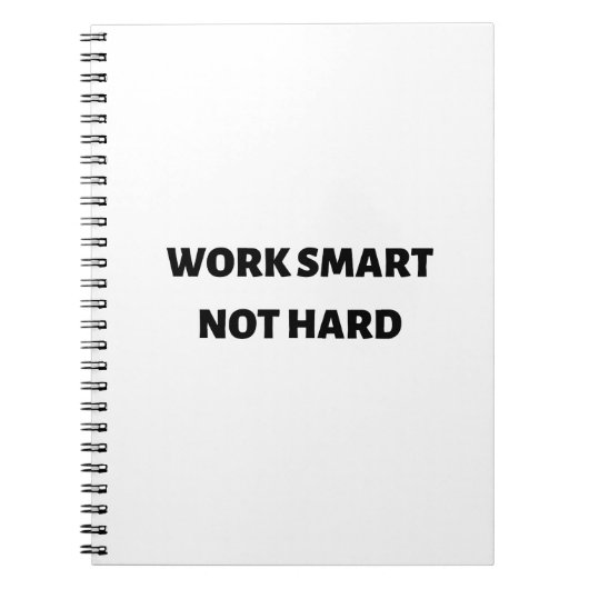 Werk slim en niet hard notitieboek (Voorkant)