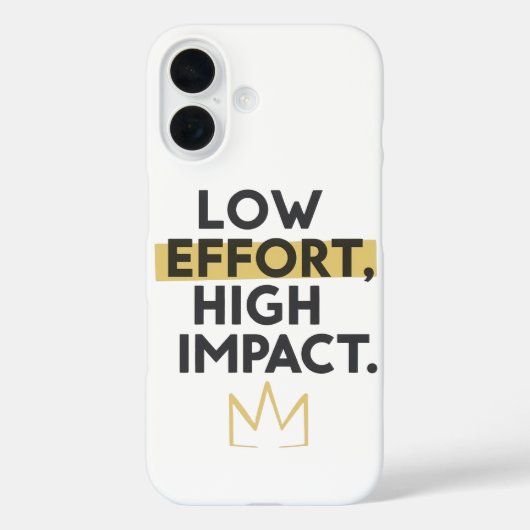 Werk Slim Niet Hard Moderne Typografie Case-Mate iPhone Case (Achterkant)