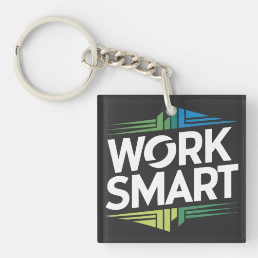 Werk slim sleutelhanger (voorkant)