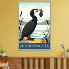 Werk slimmer poster canvas afdruk