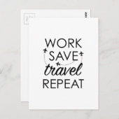 Werk sparen Reis herhalen Briefkaart (Voorkant / Achterkant)