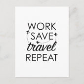 Werk sparen Reis herhalen Briefkaart (Voorkant)