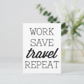 Werk sparen Reis herhalen Briefkaart (Staand voorkant)