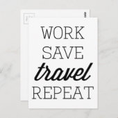 Werk sparen Reis herhalen Briefkaart (Voorkant / Achterkant)