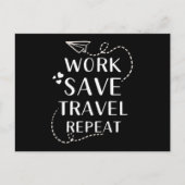 Werk sparen Reis herhalen Briefkaart (Voorkant)