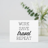 Werk sparen Reis herhalen Briefkaart (Staand voorkant)