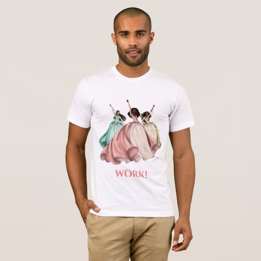 WERK! T-shirt mannen (Voorkant volledig)