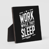 Werk terwijl ze slapen, Succes, Gym, Hustle, Grind Fotoplaat (Voorkant)