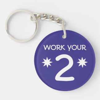 "WERK UW 2"Sleutelhanger van de Numerologie (kies Sleutelhanger