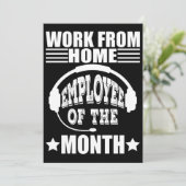 Werk van de thuiswerknemer van de maand aankondiging (Staand voorkant)
