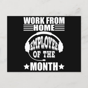Werk van de thuiswerknemer van de maand feestdagenkaart