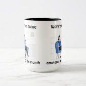 Werk van de thuiswerknemer van de maand tweekleurige koffiemok (Center)