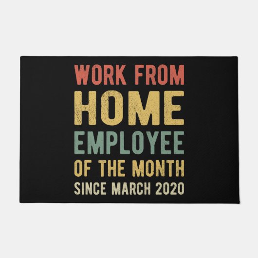 Werk van de thuiswerknemer van maand I Deurmat (Voorkant)