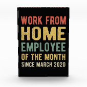 Werk van de thuiswerknemer van maand I Fotoblokken (Voorkant)