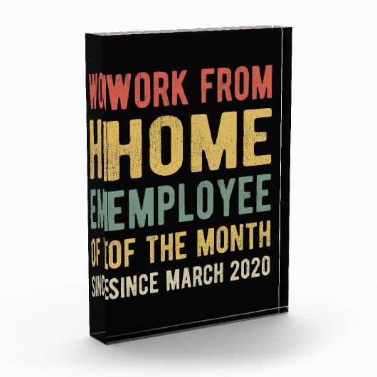 Werk van de thuiswerknemer van maand I Fotoblokken (Links)