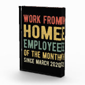 Werk van de thuiswerknemer van maand I Fotoblokken (Rechts)