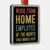 Werk van de thuiswerknemer van maand I Metalen Ornament (Rechts)