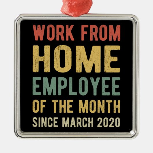 Werk van de thuiswerknemer van maand I Metalen Ornament (Voorkant)