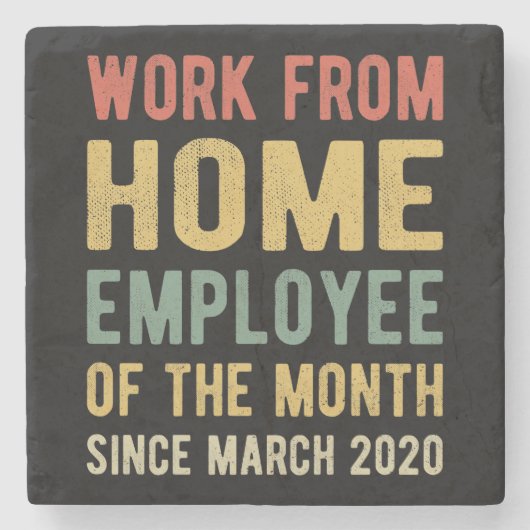 Werk van de thuiswerknemer van maand I Stenen Onderzetter (Voorkant)