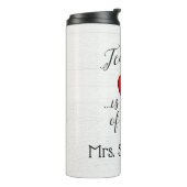 Werk van Heart Teacher Appreciation Gepersonalisee Thermosbeker (Gedraaid links)