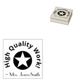 "Werk van hoge kwaliteit!" Tutor Rubber Stamp Rubberstempel (Gestempeld)