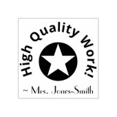 "Werk van hoge kwaliteit!" Tutor Rubber Stamp Rubberstempel (Afrduk)