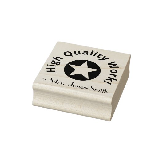"Werk van hoge kwaliteit!" Tutor Rubber Stamp Rubberstempel (Stempel)