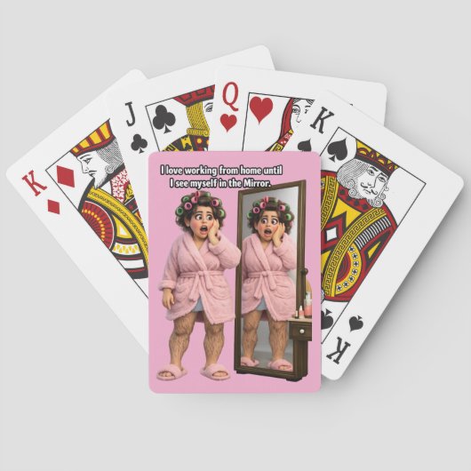 Werk van huis uit humor pokerkaarten (Achterkant)