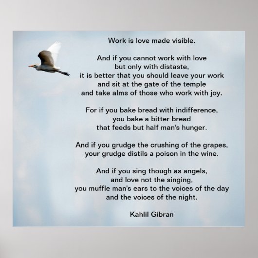 Werk van Kahlil Gibran Poster (Voorkant)
