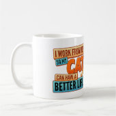 Werk van thuis mok - Grappig WFH cadeau (Links)