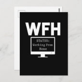 Werk van thuiskantoor werker briefkaart (Voorkant / Achterkant)