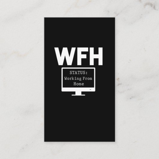 Werk van thuiskantoor werker visitekaartje (Voorkant)