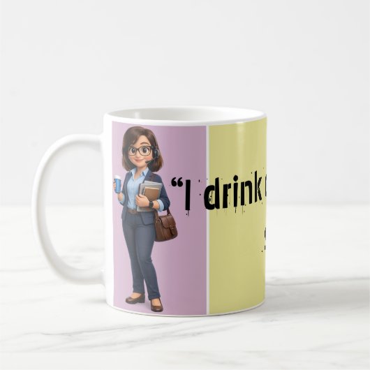 Werk vanuit huis humor koffiemok (Links)