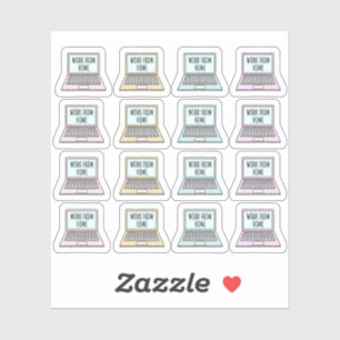 Werk vanuit huis Kantoor Day Reminder Laptop Plann Sticker