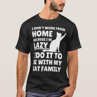 Werk vanuit huis Needy Cat Sarcastisch Virtual Emp T-shirt
