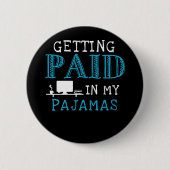 Werk vanuit thuiskantoor ronde button 5,7 cm (Voorkant)