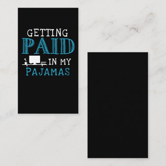 Werk vanuit thuiskantoor visitekaartje (Voorkant / Achterkant)