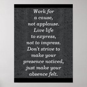 Werk voor een doel — kunstdruk poster