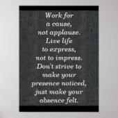 Werk voor een doel -- kunstprint poster (Voorkant)