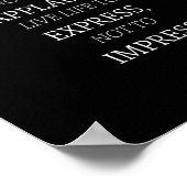 werk voor een niet voor applaus geschikt levensond poster (Hoek)