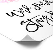 Werk voor hardvochtigheid, Kantoor-bureau-wandkuns Poster (Hoek)