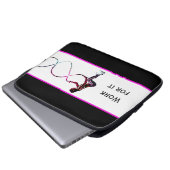 Werk voor IT - Battle Ropes Fitness Black en White Laptop Sleeve (Voorkant onderkant)