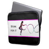 Werk voor IT - Battle Ropes Fitness Black en White Laptop Sleeve (Voorkant Links)