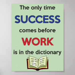 WERK VOOR SUCCESS Poster