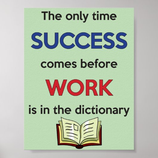 WERK VOOR SUCCESS Poster (Voorkant)