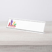 Werk voor verandering bureau naambordje (Voorkant)